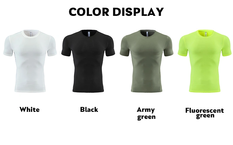 Summer Cool Custom Print Gym Bodybuilding Clothing Short-Sleeve T Shirt Quick Drying Tights Shirts Dri-Fit Fitness Wear for Men