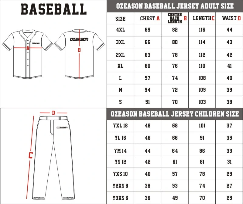 Professional Custom Sublimation Youth Baseball Jersey Baseball & Softball Wear