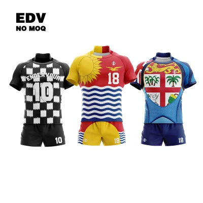 Ropa deportiva de sublimación personalizada OEM para uniformes de rugby del equipo masculino