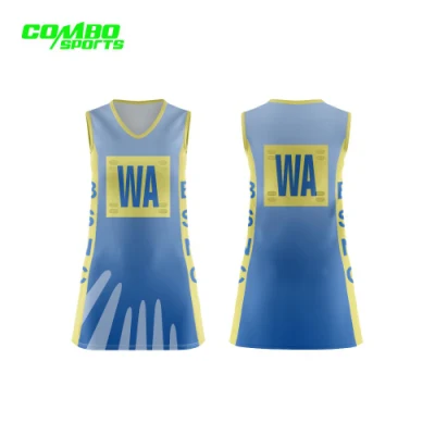 Ropa deportiva personalizada, sublimación, ropa de vestir de Netball, ropa de Netball